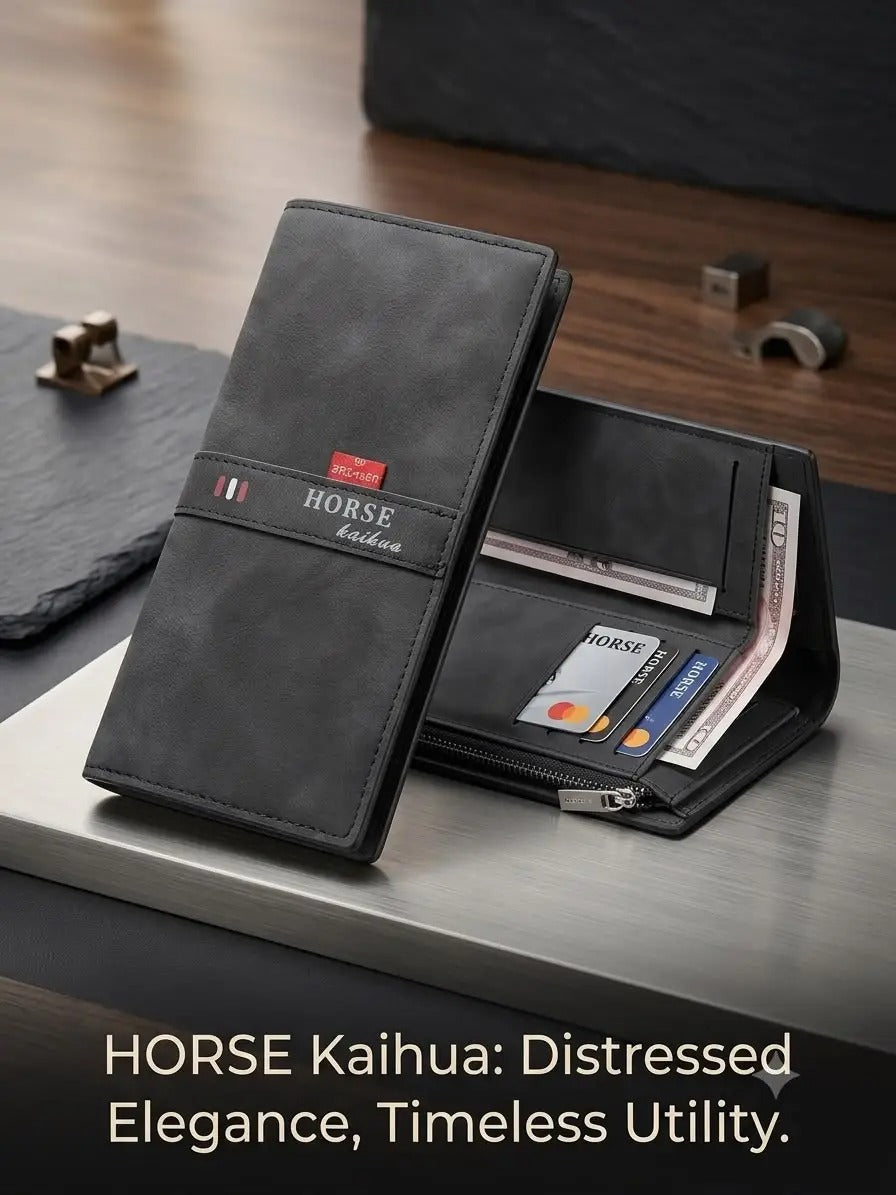 Imperial Horse Wallet for Men Bifold Card Holder Cash Pocket Coin Pocket Premium Men's Wallet (Color Black)